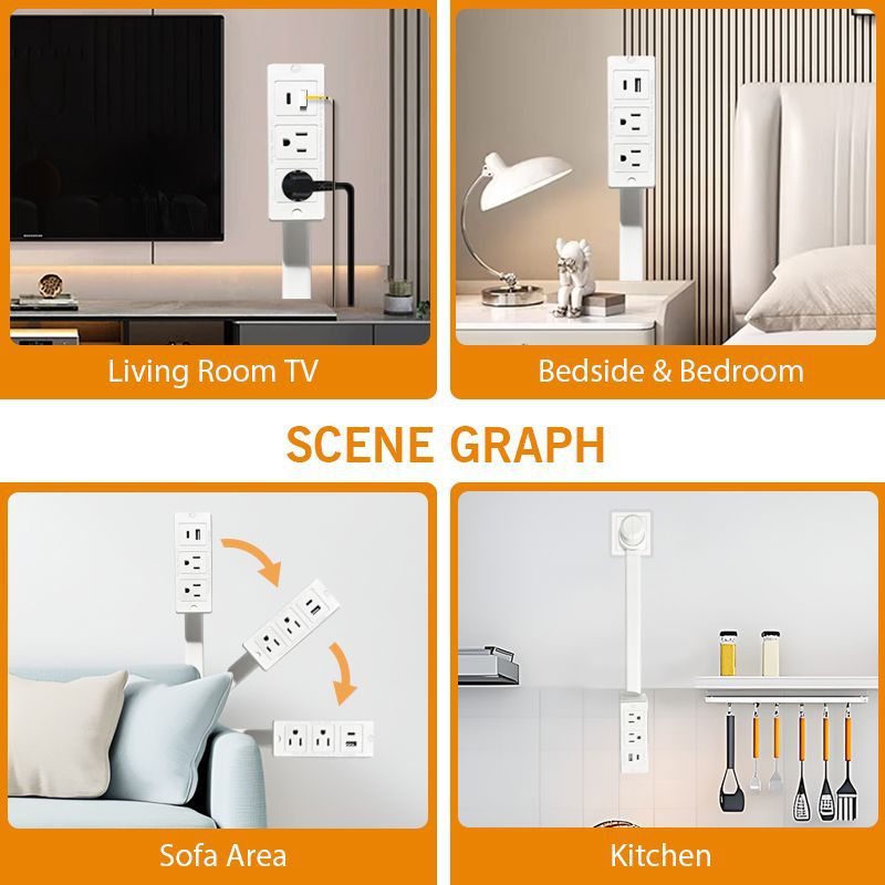 Multi Socket USB Power Extension Extender