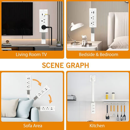 Multi Socket USB Power Extension Extender