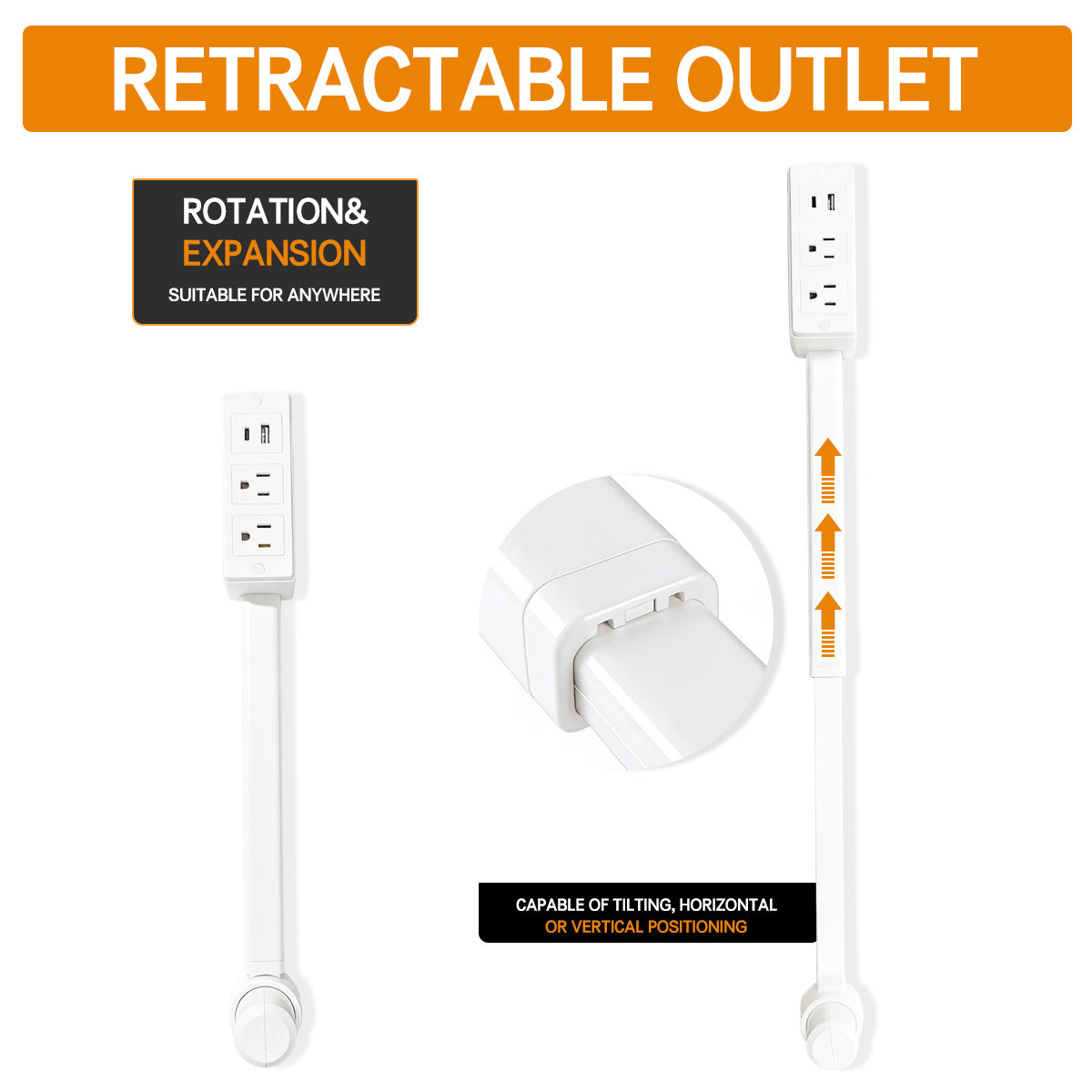 Multi Socket USB Power Extension Extender